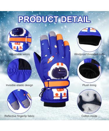 Flintronic Children's Ski Gloves - Waterproof Windproof Fleece for Girls (6-9 Years) - Adjustable Cuffs Perfect for Snowboarding & Skiing - Buy Online on GoSupps.com