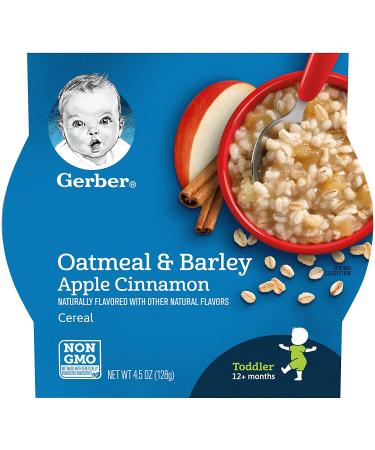 Gerber Breakfast Buddies Toddler Cereal - Apple Cinnamon Oatmeal & Barley, Pack of 4, 4.5 OZ Tray - Buy Online on GoSupps.com