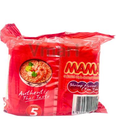 MAMA Tom Yum Shrimp Noodles 60g Pack of 10 - Delicious Thai Flavors Hot & Spicy Noodles w/Shrimp Tom Yum Soup Base No Trans Fat w/Fewer Calories Than Deep Fried Noodles - Buy Online on GoSupps.com