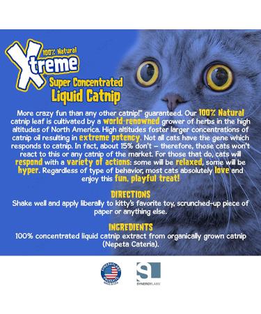 Xtreme Catnip Spray 4 oz - 100% Natural & Super Concentrated Liquid Catnip for Toys, Scratching Posts, and More - Buy Online on GoSupps.com