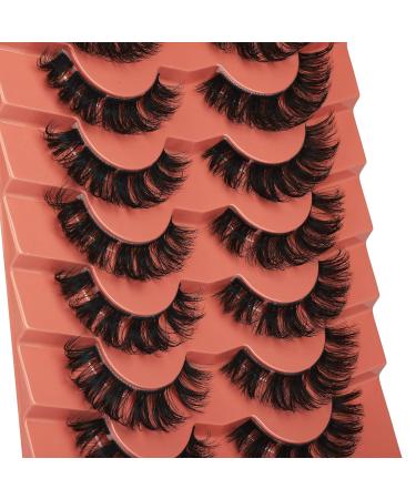 Alphonse D Curl Faux Mink Fluffy False Eyelashes | DIY Cluster Lashes | Natural Wispies | 7 Pairs Pack | Style A - Buy Online on GoSupps.com