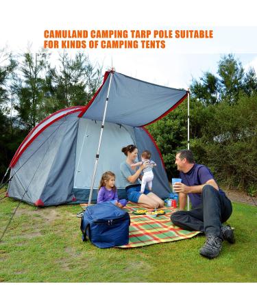 Adjustable Telescoping Tarp Poles Set | CAMULAND Aluminum Camping Gear Accessories | Lightweight, Adjustable Stakes for Hammock Rain Fly and Awning | 34.5 - 110.2 | Includes Carry Bag - Silver - Buy Online on GoSupps.com