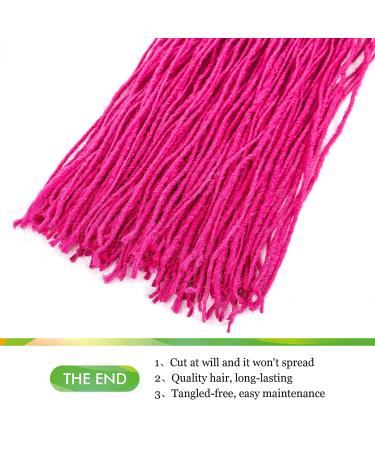 GUOHUI Micro Faux Locs Crochet Hair 36 Inch 5 Packs Dark Pink - DIY Braids Straight Styles (Pack of 5) - Buy Online on GoSupps.com