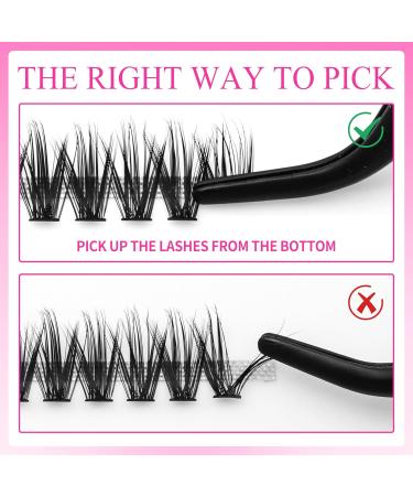 VEYESBEAUTY Lash Clusters - 30D & 40D Volume Individual Lashes | Thin Invisible Band Wispy DIY Eyelash Extensions 8-16mm Mix Tray - Buy Online on GoSupps.com