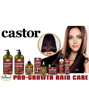 Difeel 99% Natural Premium Pro-Growth Castor Hair Oil 8 oz. - Promotes Healthy Hair Growth - Buy Online on GoSupps.com