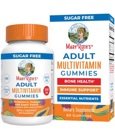 MaryRuth Organics Multivitamin for Women and Men | Sugar Free | Adult Multimineral Gummy with Vitamin C | D and E | B Vitamins | Biotin | Zinc | Vegan | Non-GMO | Gluten Free | 60 Count