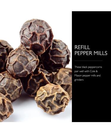 Cole & Mason Black Peppercorns Refill - 10 oz Spice Jar for Pepper Mills, Grinders, and Shakers - Buy Online on GoSupps.com