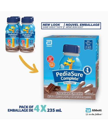 PediaSure Complete Nutritional Supplement 4 x 235 mL Chocolate Kids nutritional shake containing DHA and vitamins helps promote weight gain when taken twice a day Orthopedic Brace - Buy Online on GoSupps.com