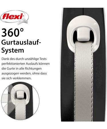 Flexi Retractable Comfort Band - 8m Cable 50kg Capacity Black - Large Single for International Shipping - Buy Online on GoSupps.com