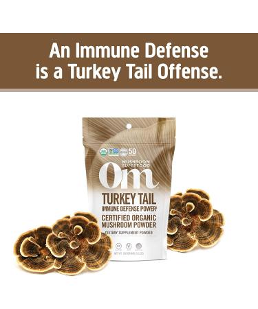 Om Mushroom Superfood Turkey Tail Powder | Organic Immune Support & Gut Health | 3.5 oz | 50 Servings - Buy Online on GoSupps.com