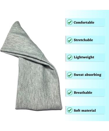 WESTEND CHOICE 9cm Wide Headband Grey - Soft Stretchy Unisex Kylie Hair Band for Gym Yoga - Men and Women - Buy Online on GoSupps.com