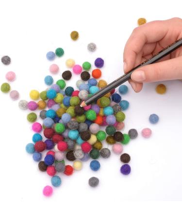 Glaciart One Handmade Wool Felt Pom Poms (400pcs) - 1cm, 40 Colors - Ideal for Felting and Garlands - Buy Online on GoSupps.com