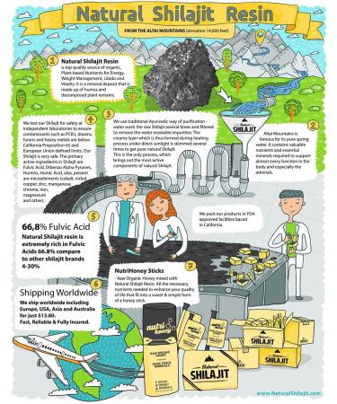 Organic Shilajit Resin 10g - Energy & Focus Booster with Fulvic Acid | Trace Minerals Complex for Vitality | 100% Pure Plant-Based Nutrients - 0.35oz - Buy Online on GoSupps.com