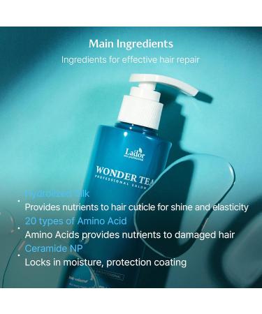 LA DOR Wonder Tear Deep Conditioning Treatment Mask - Moisturizing Keratin Conditioner for Dry Color Treated Frizzy & Curly Hair - 8.45 Fl Oz - Korean Hair Care - Buy Online on GoSupps.com