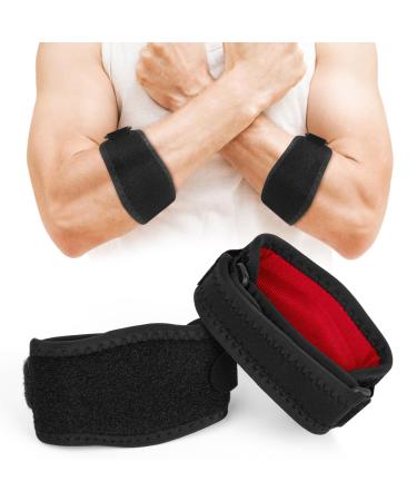 Acwoo elbow bandage 2 pieces of tennis arm bandage elbow bandage bandage elbows for tennis arm golf arches sport fitness (red)