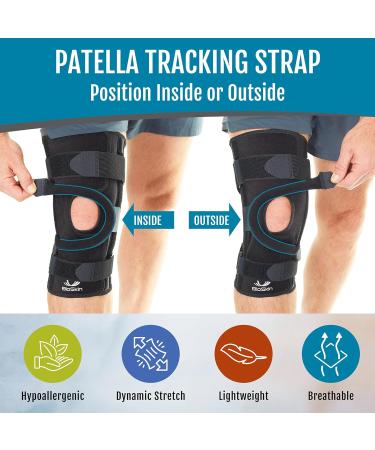 BioSkin Wraparound Patella Stabilizer Knee Brace - Relief for Patellofemoral Pain & Dislocation - Small Size for Left/Right Kneecap Tracking - Buy Online on GoSupps.com