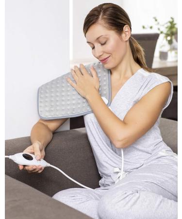 Buy Sinnlein Heating Pillows - T V S d GS Checked 30x60 cm Fleece Electric Heat with Auto Shut-Off 6 Temperature Levels Washable Digital Display - Gray - Buy Online on GoSupps.com