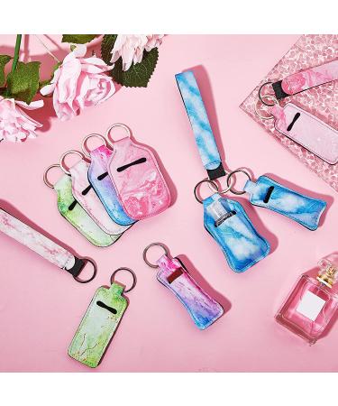 Marble Chapstick Holder Set with Wristlet Keychain - 30 Pieces, Reusable Travel Bottle Containers & Lipstick Protective Cases for Women - Buy Online on GoSupps.com