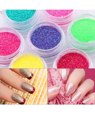 Duufin 36 Colors Nail Glitter Powder - Holographic Pigment for Nails, Body, and Crafts - Buy Online on GoSupps.com