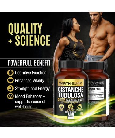 Cistanche Tubulosa 400 mg (180 Capsules) - 3 Months Supply Pure No Fillers 3rd Party Tested Nootropic Supplement - Made in USA - Buy Online on GoSupps.com