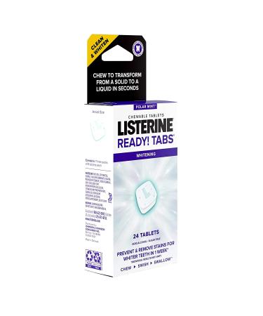 Listerine Ready! Tabs Whitening Chewable Tablets - Polar Mint Flavor, Sugar-Free & Gluten-Free - 24 ct Clean Mint - Buy Online on GoSupps.com