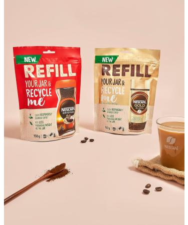 Nescafe Original Instant Coffee Refill Pouch 150g Rich Aroma Full and Bold Flavour (Pack of 5) - Buy Online on GoSupps.com
