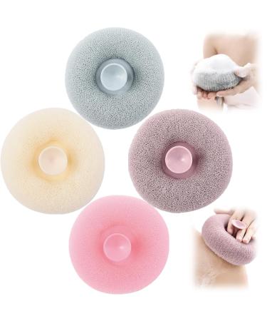 Super Soft Sunflower Suction Cup Bath Ball Super Soft Sponge Bath Ball Bath Sponges for Shower Women (4 Colors)