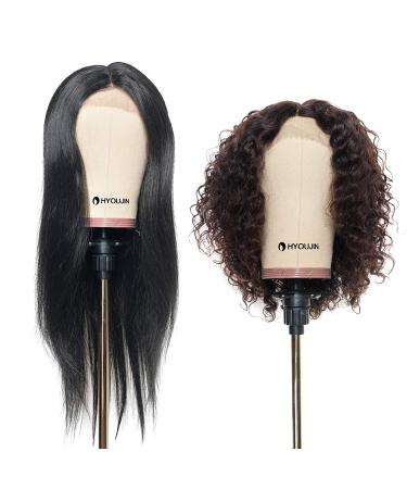 HYOUJIN 22 Canvas Cork Block Wig Head Mannequin for Display & Styling - Light Brown, 22 inch - Buy Online on GoSupps.com