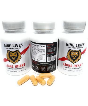 Buy NINE LIVES Lions Heart Daily Life Supplement | CoQ10 Magnesium L-Carnitine & More | International Shipping Available - Buy Online on GoSupps.com