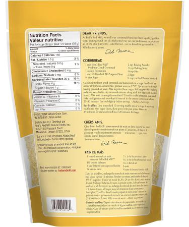 Bob's Red Mill Cornmeal Medium 680 g (Pack of 1) - Buy Online on GoSupps.com