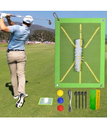 Golf Training Mat for Swing Detection Batting, Golf Swing Path Practice Mat Path Feedback Golf Hitting Mat, Correct Stroke Posture and Analysis of Swing Path, Indoor and Outdoor Equipment Pads