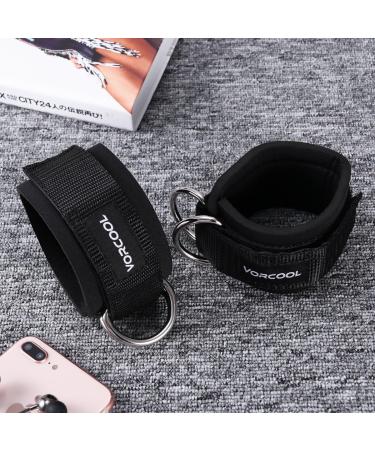VORCOOL 2PCS Ankle Straps for Cable Machines - Neoprene Padded Ankle Cuffs for Workout Fitness - Double D-Ring Design - Ideal for Leg, Abs, and Glute Exercises - Men & Women - Carry Bag Included - Buy Online on GoSupps.com