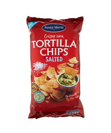 Santa Maria Santa Maria Salted Tortilla Chips 475g | Lightly Salted Corn Chips | Ideal for Serving with Mexican Fajita Burrito Quesadilla and Enchilada Red