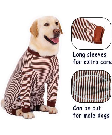 Axcimond Full Body Dog Suit for Large & Medium Dogs | Post-Surgery Recovery Bodysuit with Zipper | Comfortable & Protective Dog Apparel | 5XL Coffee - Buy Online on GoSupps.com