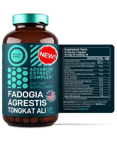 Fadogia Agrestis and Tongkat Ali Supplement - Fadogia Agrestis 600mg 500mg Tongkat Ali Muscle and Strength Support - Longjack Tongkat Ali for Men plus Ashwagandha Maca Fenugreek Complex - 120 Caps