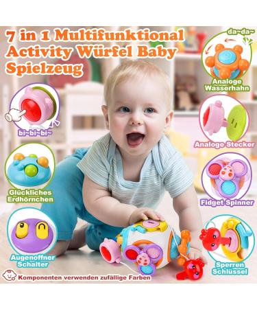 Yashuo Montessori Motorik Baby Toys | 7-in-1 Activity Motor Cubes for 1-3 Year Olds | Perfect Gift for Boys & Girls | Multicolored Educational Toys - Buy Online on GoSupps.com