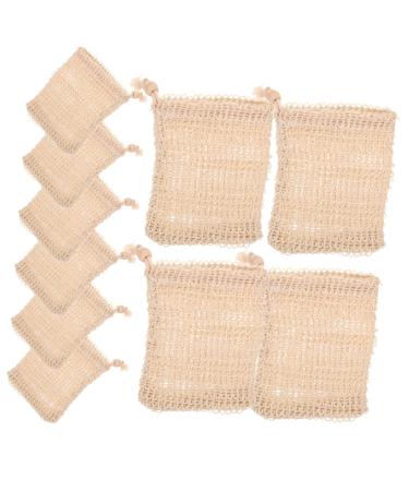 FRCOLOR 20 Pcs Bubble Net Weave Bath Cloth Scrubbing Sponge Body Wash Cloths Shower Bath Tools Cotton Bags Foaming Net Bubble Foaming Pouch Shower Supplies Sisal Washing Label Ramie Soap
