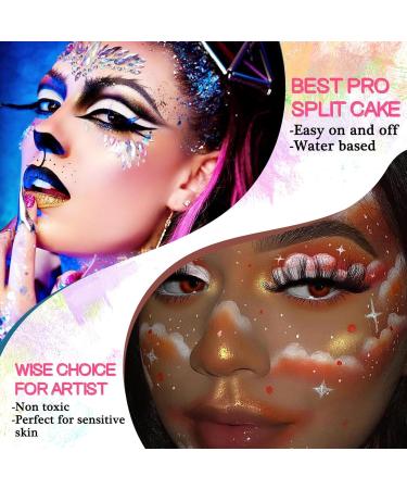  Veeteah Adult Face Paint Palette - Rainbow Palette - 12 Colors - Veeteah Washable Professional Body Art Palette - Buy Online on GoSupps.com