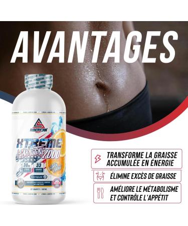 AS American Supplement | Extreme L-Carnitine 2000 | L Liquid Carnitine | Muscle Definition Aid | Refreshing Orange Juice | 1 Liter | Increases Performance and Energy - Buy Online on GoSupps.com