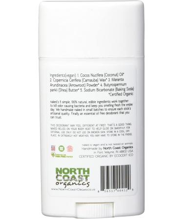 NORTH COAST ORGANICS Naked Organic Deodorant - Natural, Aluminum-Free, 2.5oz - Buy Online on GoSupps.com