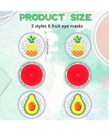 6 Pack Fruit Cold Eye Pads - Reusable Pineapple Avocado Watermelon Under Eye Patches for Cooling and Relaxation - Buy Online on GoSupps.com