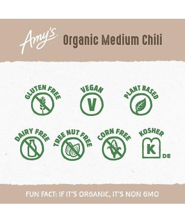 Amy's Chili  Light in Sodium  Medium Spice  Gluten Free & Organic Vegetarian Chili  14.7 Oz (12 Pack) - Buy Online on GoSupps.com