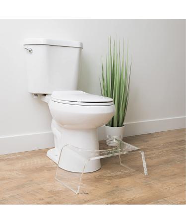 Squatty Potty Ghost Acrylic Toilet Stool 7 Clear - Ergonomic Bathroom Aid - Buy Online on GoSupps.com