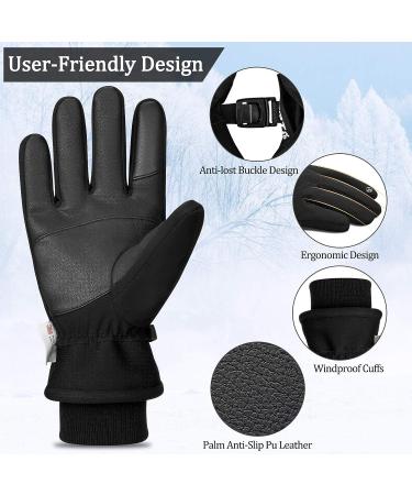 Cevapro -30 Winter Gloves Waterproof Touchscreen Thermal Ski Gloves | Large Black - Buy Online on GoSupps.com