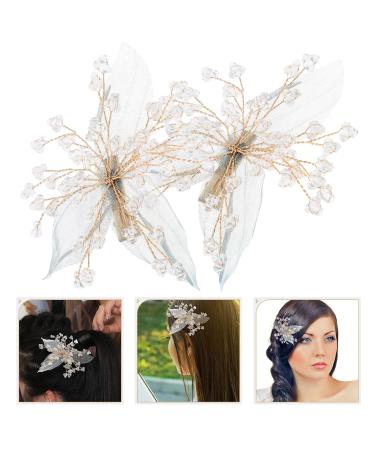 Lurrose Bridal Hair Clips - Green Leaf & Crystal Accessories for Weddings & Parties - Buy Online on GoSupps.com