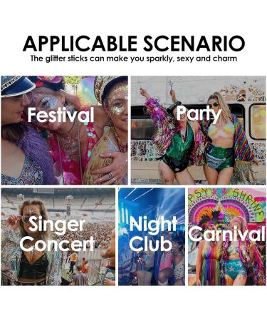  EONFAVE EONFAVE Glitter Gel for Body Face and Hair Liquid Glitter Large Glitter for Body and Hair Clothing Decoration Sequins and Accessories (105# Yellow) - Buy Online on GoSupps.com