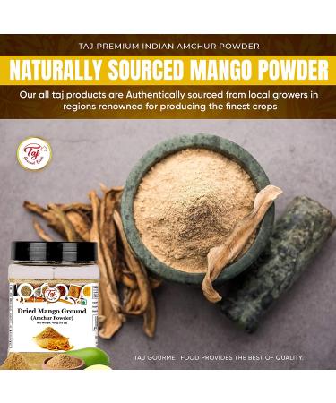 Taj Premium Indian Amchur Powder - 16oz Jar, Dried Mango Powder for Authentic Flavor - Buy Online on GoSupps.com