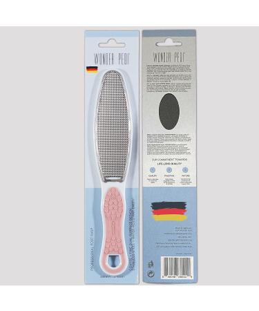 Wonder Pedi Double-Sided Foot File - Emery & Stainless Steel Callus Remover for Feet - Professional Foot Scrubber Dead Skin & Heel Scraper - Foot Rasp for Cracked Heels Repair - Buy Online on GoSupps.com