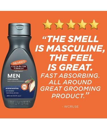 Palmer's Cocoa Butter Formula for Men - Vitamin E Body & Face Lotion 8.5 fl oz - Buy Online on GoSupps.com