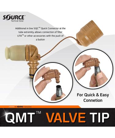 SOURCE Outdoor Helix Valve Kit - High-Flow Bite Valve for Full Flow - QMT Quick Connect Mechanism - Dirt Shield - Coyote - Buy Online on GoSupps.com